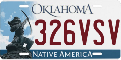 OK license plate 326VSV