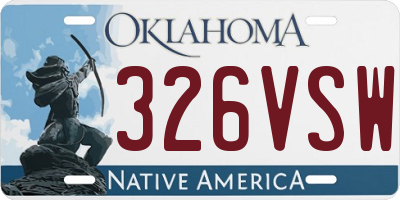 OK license plate 326VSW