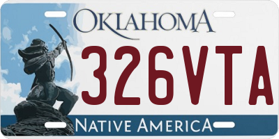 OK license plate 326VTA