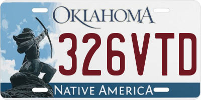 OK license plate 326VTD