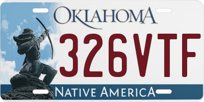 OK license plate 326VTF