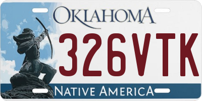 OK license plate 326VTK