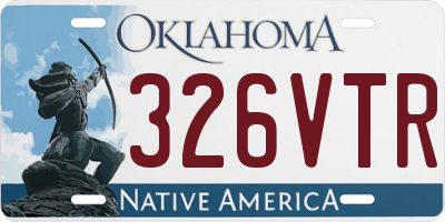 OK license plate 326VTR