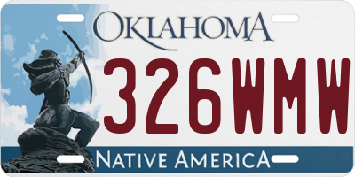 OK license plate 326WMW