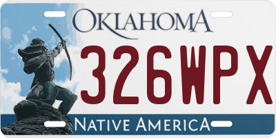 OK license plate 326WPX