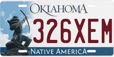 OK license plate 326XEM