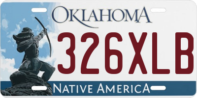 OK license plate 326XLB