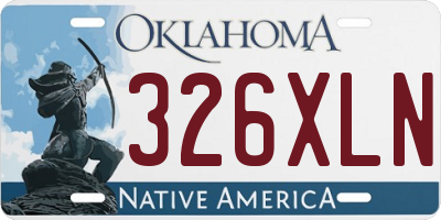OK license plate 326XLN