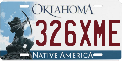 OK license plate 326XME