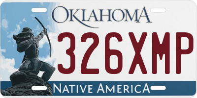 OK license plate 326XMP