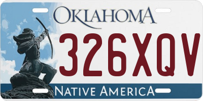 OK license plate 326XQV