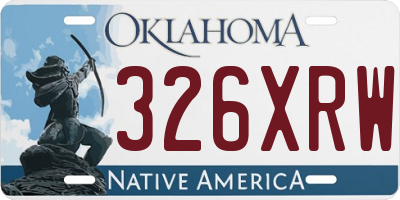 OK license plate 326XRW