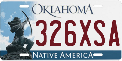 OK license plate 326XSA
