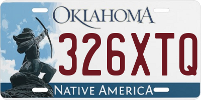OK license plate 326XTQ