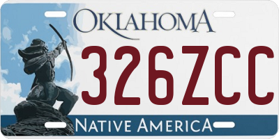 OK license plate 326ZCC