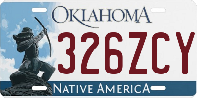 OK license plate 326ZCY