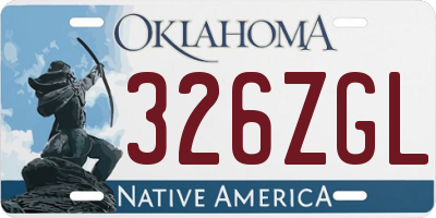 OK license plate 326ZGL