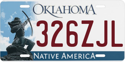 OK license plate 326ZJL