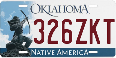 OK license plate 326ZKT