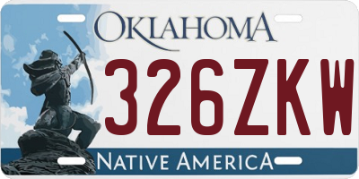 OK license plate 326ZKW