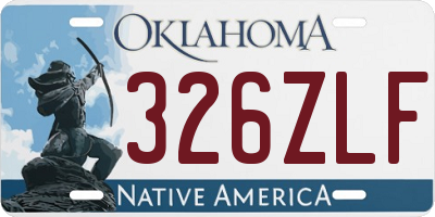 OK license plate 326ZLF
