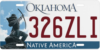 OK license plate 326ZLI