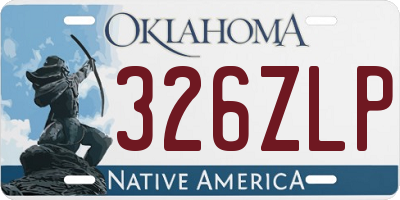 OK license plate 326ZLP
