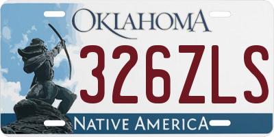OK license plate 326ZLS