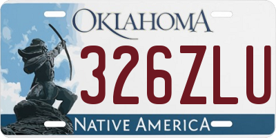 OK license plate 326ZLU