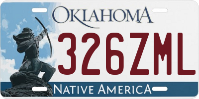 OK license plate 326ZML