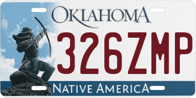 OK license plate 326ZMP