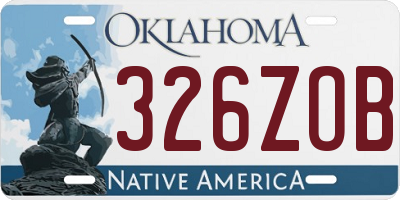 OK license plate 326ZOB