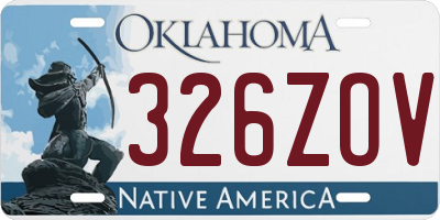 OK license plate 326ZOV