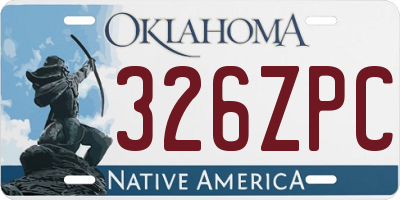 OK license plate 326ZPC