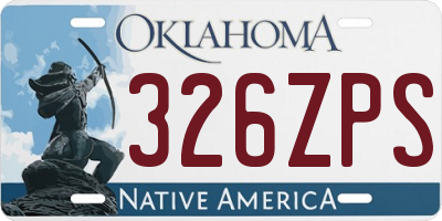 OK license plate 326ZPS