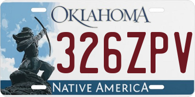 OK license plate 326ZPV