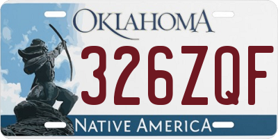 OK license plate 326ZQF