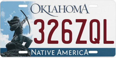 OK license plate 326ZQL