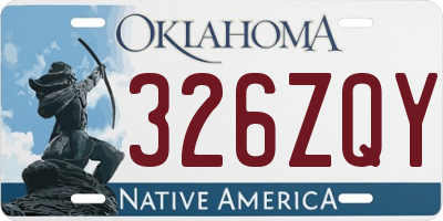 OK license plate 326ZQY