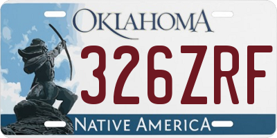 OK license plate 326ZRF