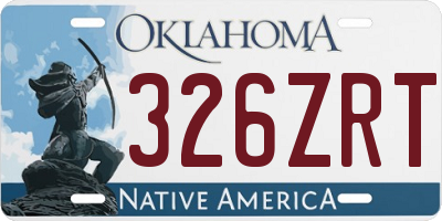 OK license plate 326ZRT