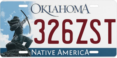 OK license plate 326ZST
