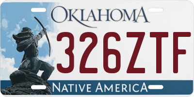 OK license plate 326ZTF
