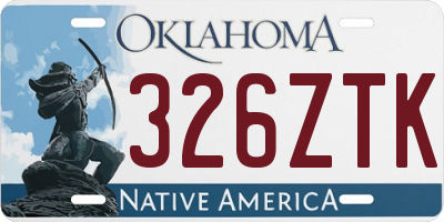OK license plate 326ZTK