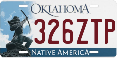 OK license plate 326ZTP