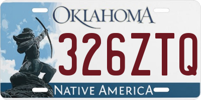 OK license plate 326ZTQ