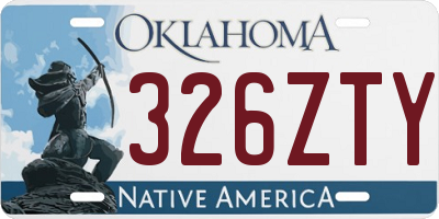 OK license plate 326ZTY
