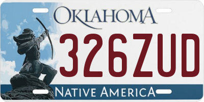 OK license plate 326ZUD