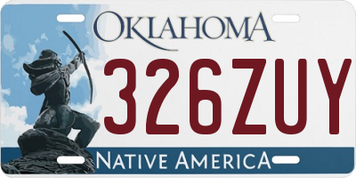 OK license plate 326ZUY