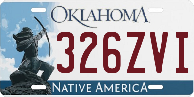 OK license plate 326ZVI